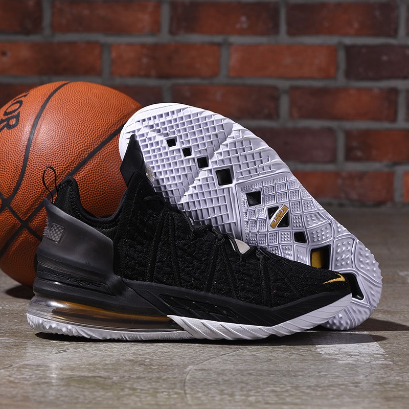 Nike Lebron James 18 Air Cushion Shoes Black Gold